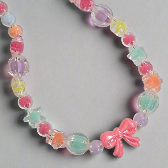 Girls Multicolor beaded Necklace with Bracelet | GARIMAS