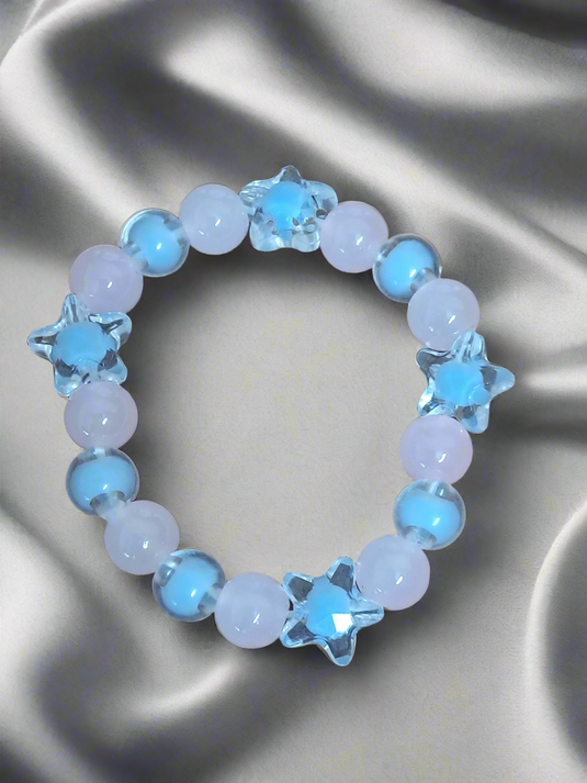 Pink Glass Beads Necklace and Bracelet Set for Girls | GARIMAS