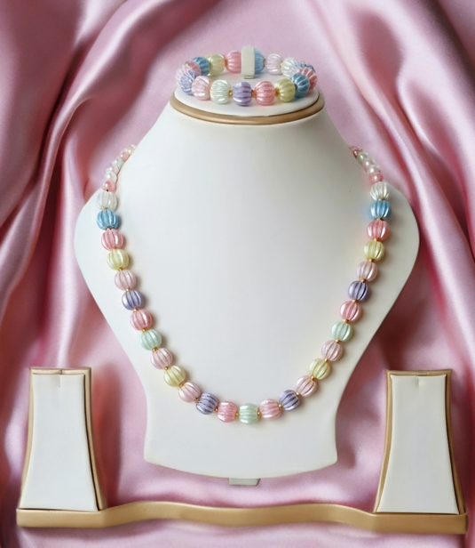 Multicolor Necklace and Bracelet Set for Baby Girls | GARIMAS