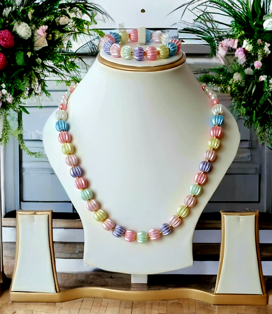 Multicolor Necklace and Bracelet Set for Baby Girls | GARIMAS