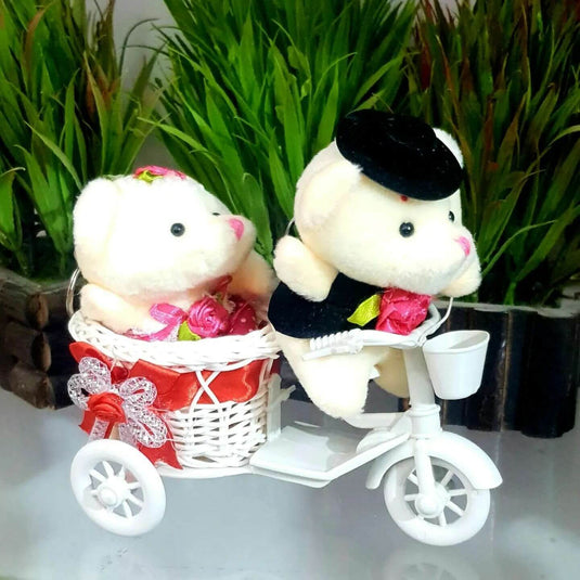 Cute Teddy Pair With Tricycle | Garimas Lifestyle