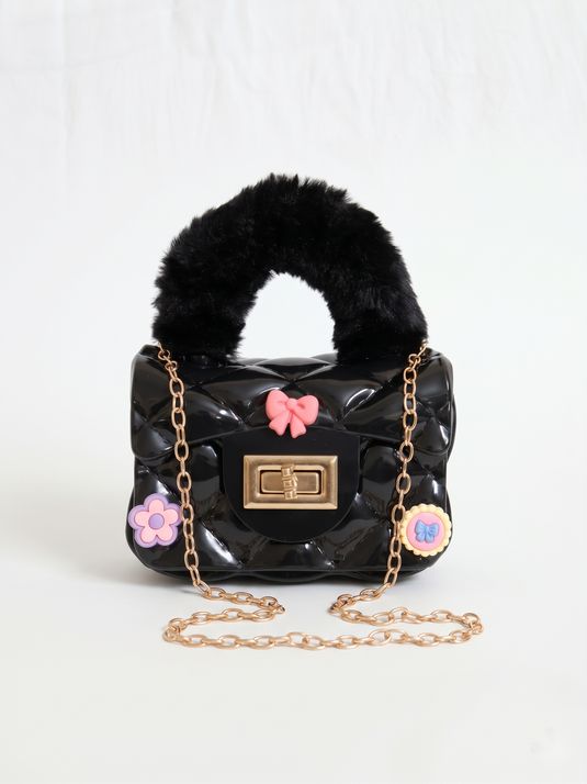 GARIMAS Black kids silicone handbag clean main product image