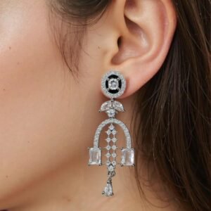 CZ Stone with American Diamond Drop Earring